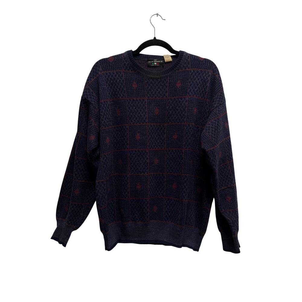 The Italian Sweater Co. Wool Blend Pullover Sweater Men MED Vintage Grandpacore